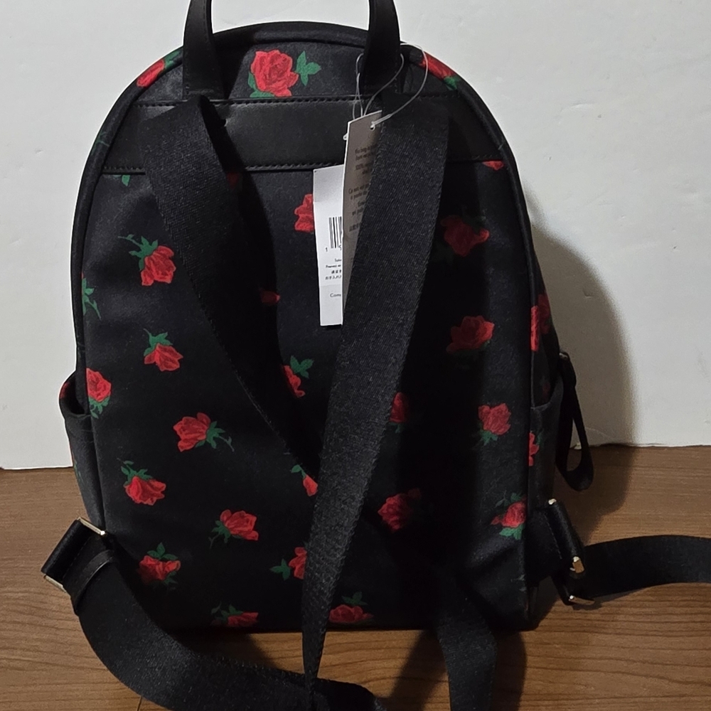 Kate Spade Floral Black and Red Backpack - Picture 8 of 10